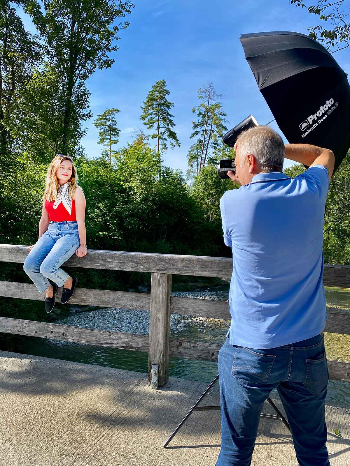 24Girl Fotoshooting für Rosenheim24 mit Robert Forster