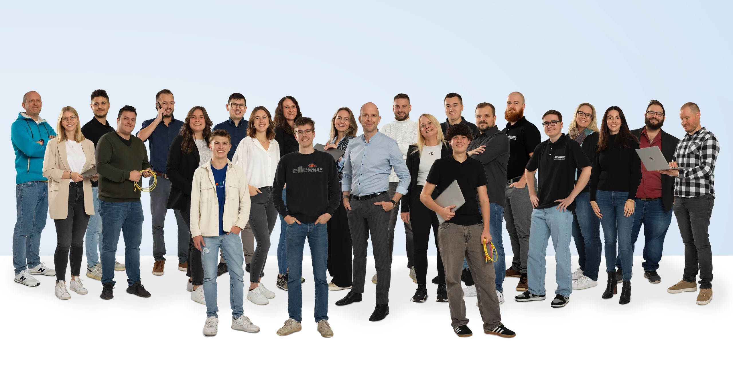 Gruppenfoto vom Businessschooting einer Firma